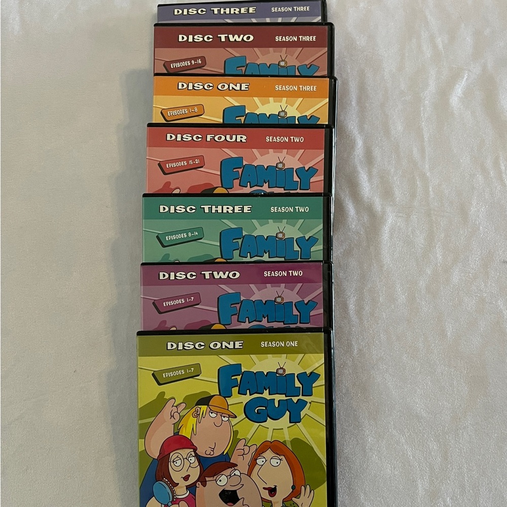 Family Guy DVD Seadon 1, 2 & 3 Movies Tv Family 90’s Y2k Adult Comedy